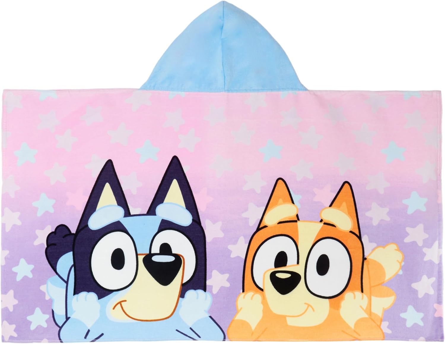 Bluey Hooded Towel Boys Girls Poncho 100% Cotton Kids Beach Towel Bath Towel Swimming Wrap Changing Robe