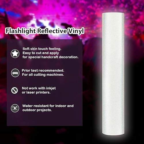 Miniatura 3 de TECKWRAP Vinilo adhesivo cromado reflectante plateado, vinilo sensible para proyectos de calcomanías de manualidades, cortadores de manualidades, 1