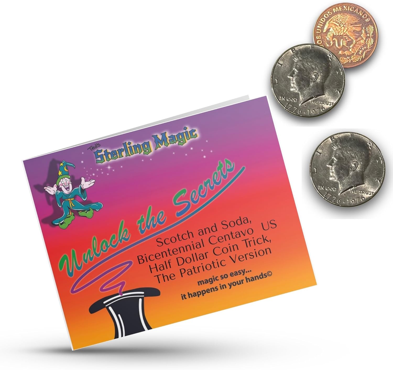 Euro Scotch And Soda (magnetic) - 1 Euro - 50 Cents Euro - Promo Tours De Magie