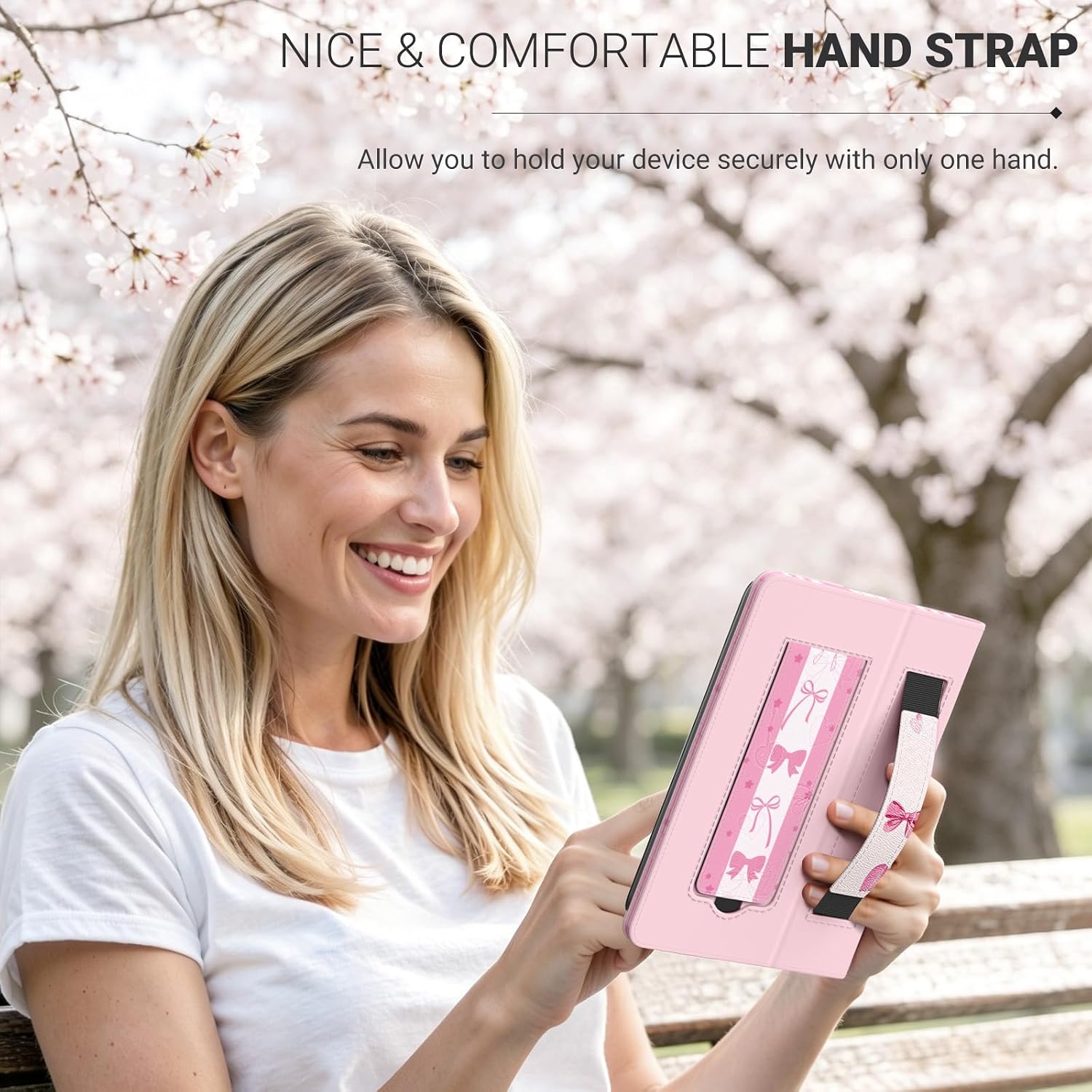 Moko Universal Case for 6 inch eReaders&Tablets, Pink Vertical Bow image 4