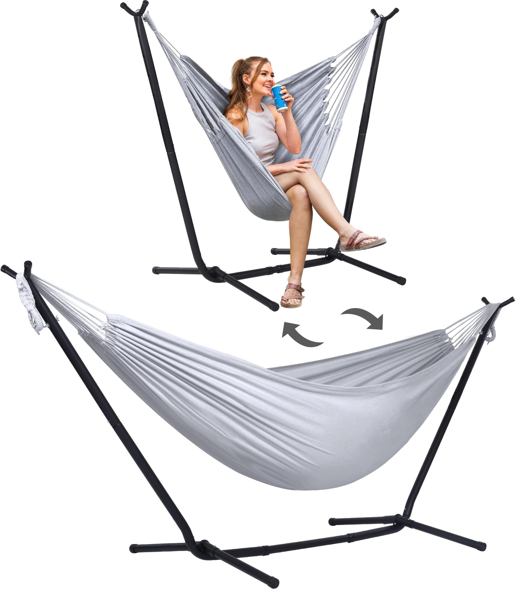Arlmont & Co. Two-Person Hammock With 12ft Stand, Heavy Duty Free - View #5