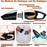 Justdfine Kézi Porszívó 16000Pa - Vezeték Nélküli Nedves/Száraz Takarítás, 120W Motor, 40 Perc Üzemidő, Csendes Működés, Autó és Otthon 7