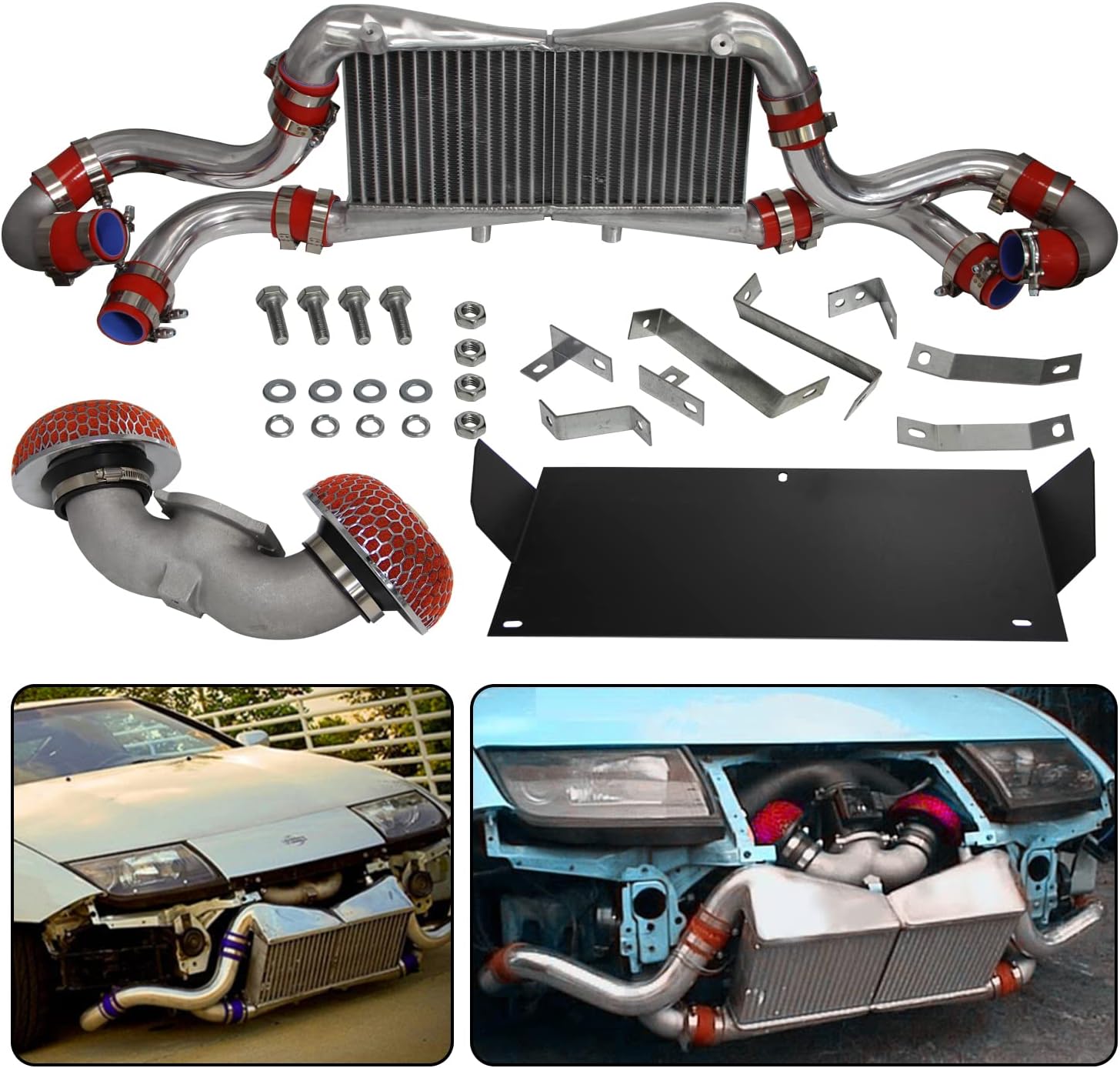 Intercooler Kit pipe kit fits for Nissan 300Zx Twin Turbo Fairlady Z32 Vg30Dett Red