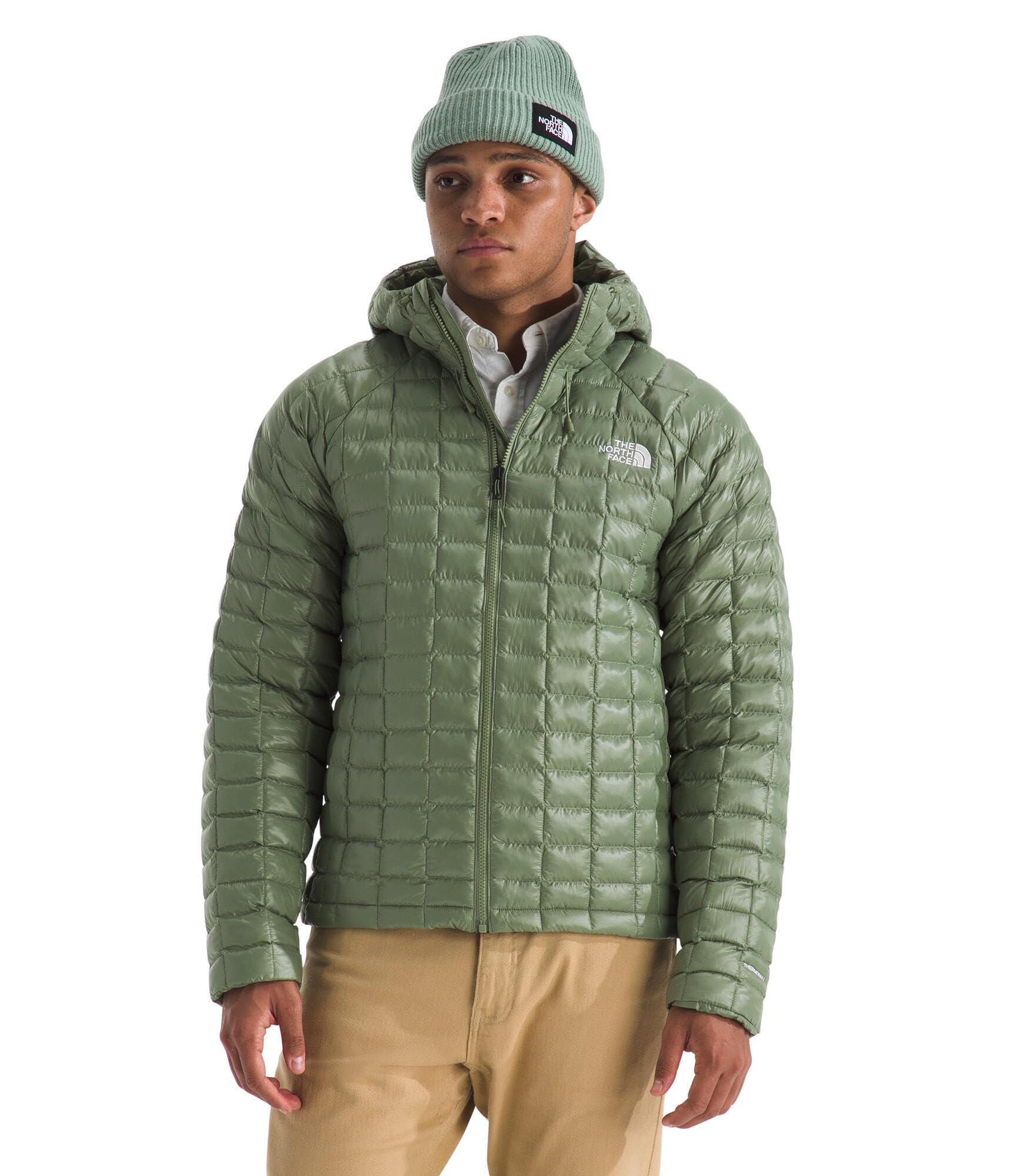 THE NORTH FACE Men's Thermoball Hooded Jacket | Lightweight, Wind & Water Resistant, Synthetic Insulation & Adjustable Hood