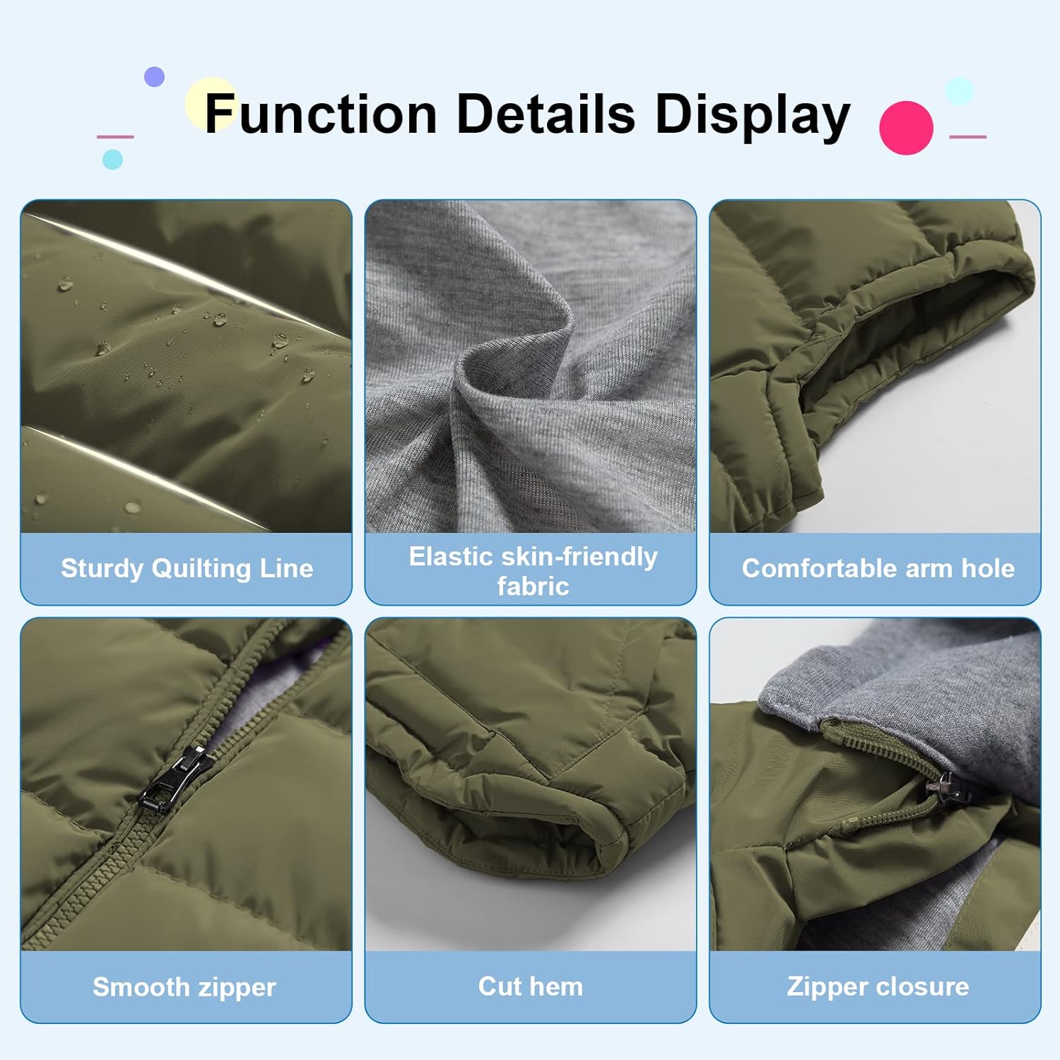 Pursky Girl's and Boy's Warm Puffer Vest Coat Water Resistant Sleeveless Jacket With Detachable Hood for 6-14Y - Image 6