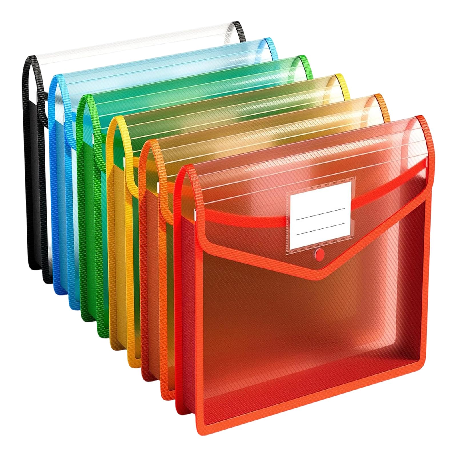 Cartelle espandibili da 6 con chiusura a bottoni per la gestione dei documenti Cartella multitasca