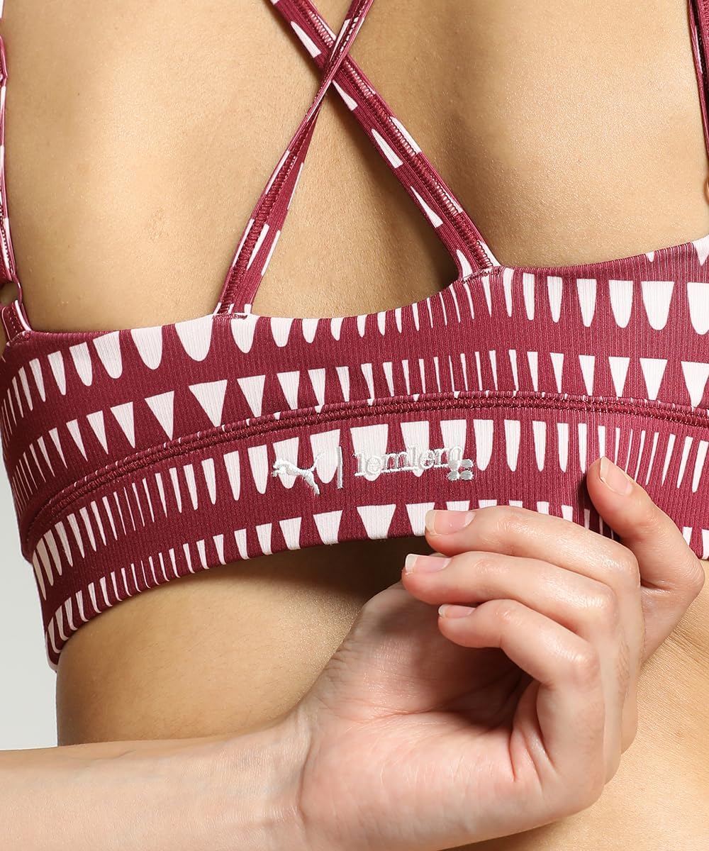 PUMA Womens Low Impact Sports Bra X Lemlem Casual Casual - Red, White