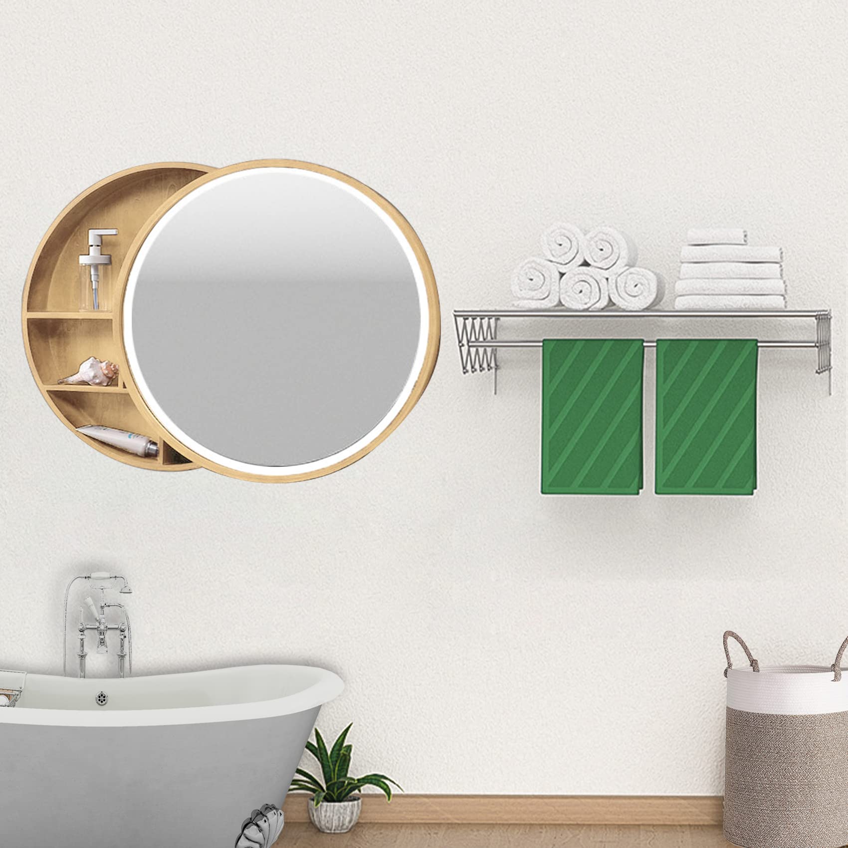 Snapklik.com : Estleys Wall Mounted Clothes Drying Rack, Accordion ...