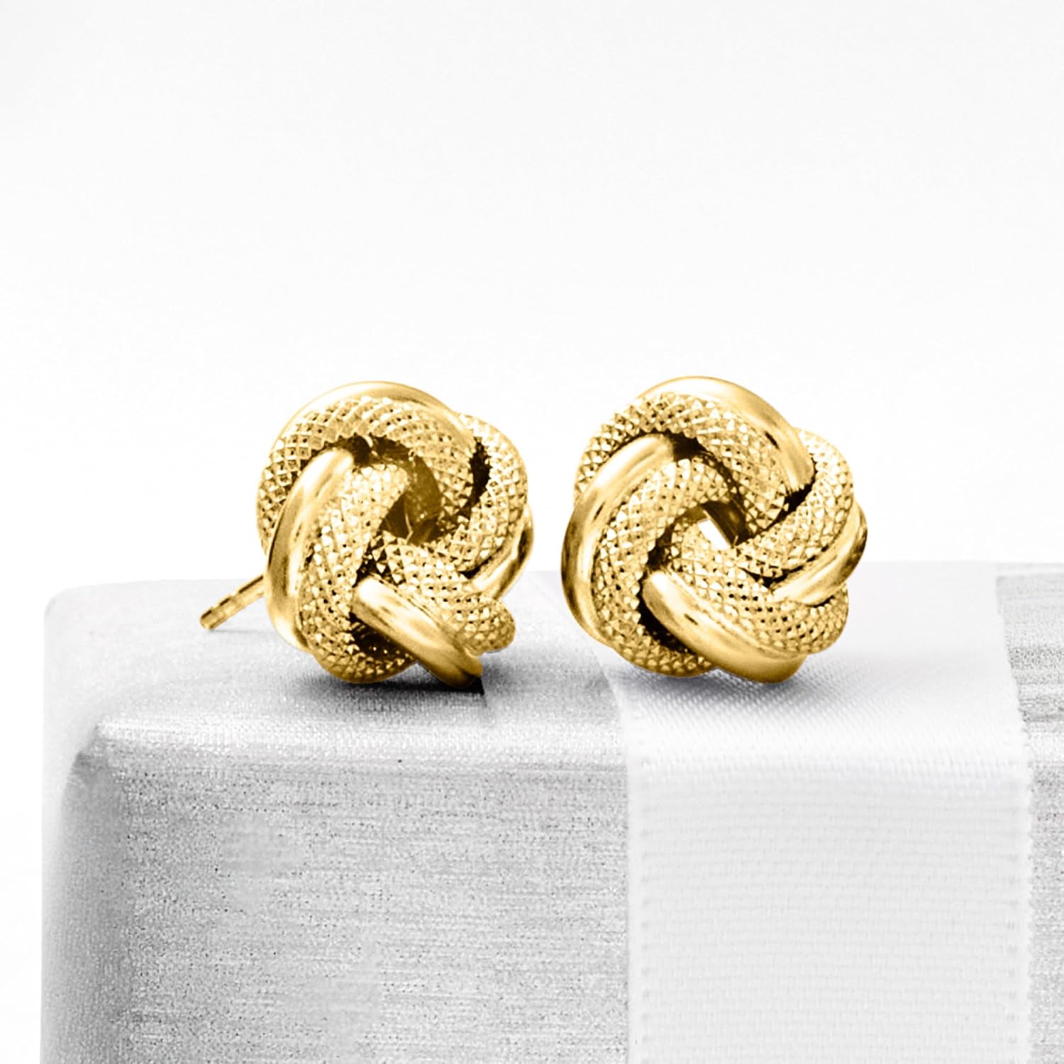 Ross-Simons Italian 18kt Yellow Gold Love Knot Earrings