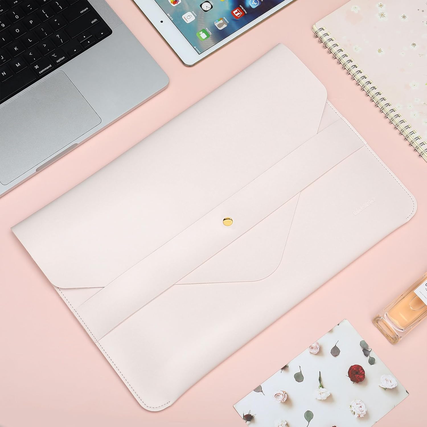 MOSISO Laptop Sleeve Bag Compatible with MacBook Air/Pro 13 inch, 13-13.3 inch Notebook, Compatible with MacBook Pro 14 inch 2025-2021 M5 M4 M3 M2 M1 with Small Case&Mouse Pad&Cable Organizer, Beige