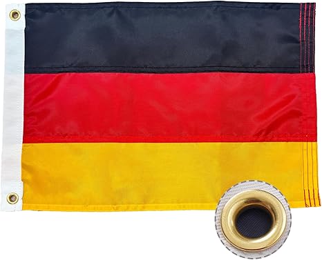 Amazon.com : ROTERDON German Flag 12x18 Inch, Embroidered Germany Flag ...