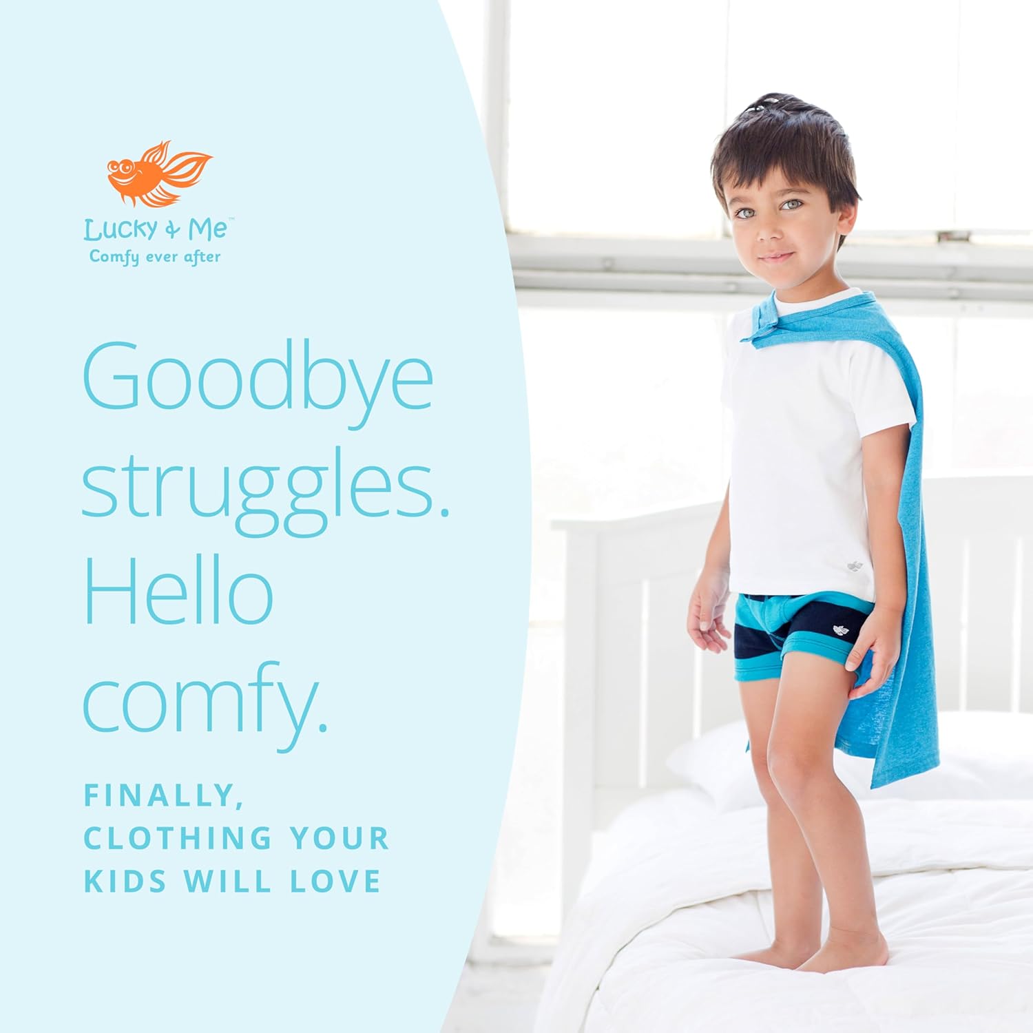 Lucky & Me | Grayson Boys Boxer Briefs | Organic Cotton Boys Underwear | Tagless