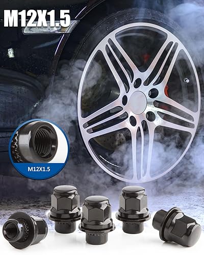 Vista 88 de GAsupply Tuercas de llanta de estilo de fábrica OEM de 14 x 2, 24 piezas de una sola pieza cromadas grandes tuercas de asiento de bellota de 2