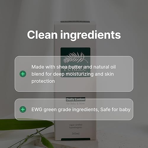 Miniatura 4 de PURELU - Loción para bebé recién nacido, loción corporal vegana para piel sensible, cuidado de la piel del bebé, hipoalergénica, sin fragancia