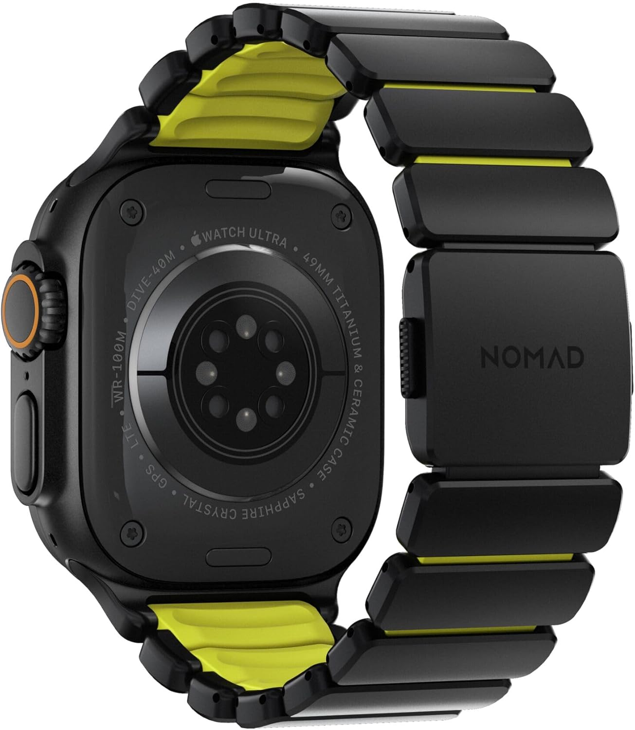 NOMAD Stratos Titanium Band With Inside FKM Interior Links 49mm, Apple Watch Band Compatible with Ultra 1-3, Series 1-11 and SE, Band for Apple Watch, All Day Comfort and Extreme Durability
