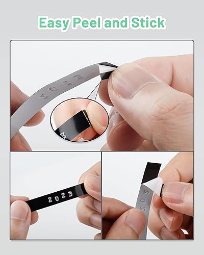 Miniatura 8 de Fabricante de etiquetas en relieve con 8 rollos de cintas en relieve, cintas para etiquetadoras en relieve compatibles con etiquetas Dymo 3D de