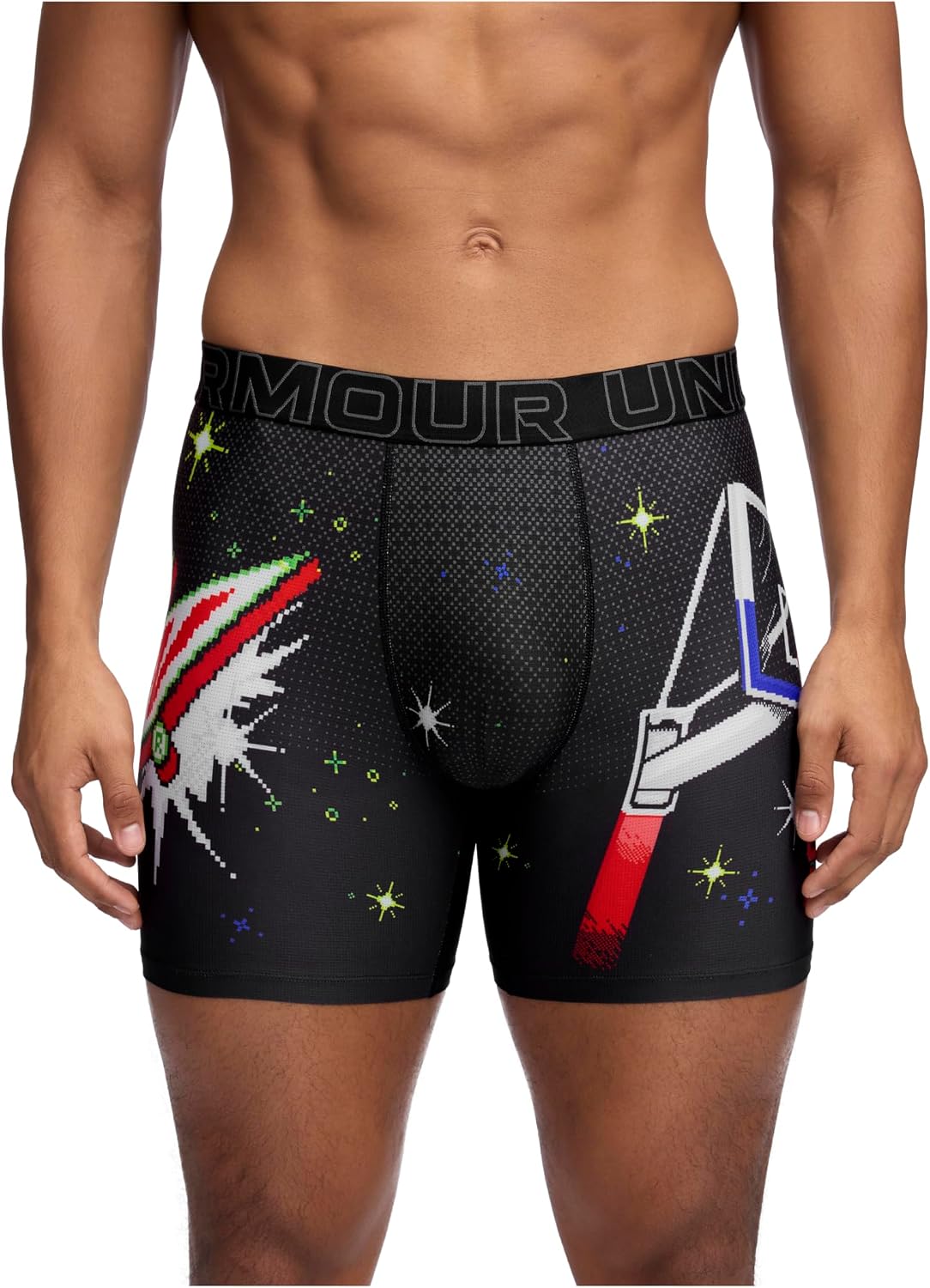 Under Armour Men's Performance Tech Mesh Print Boxerjock Brief Underwear, 6" Inseam, All-day Comfort & Ultra-soft, 1-pack