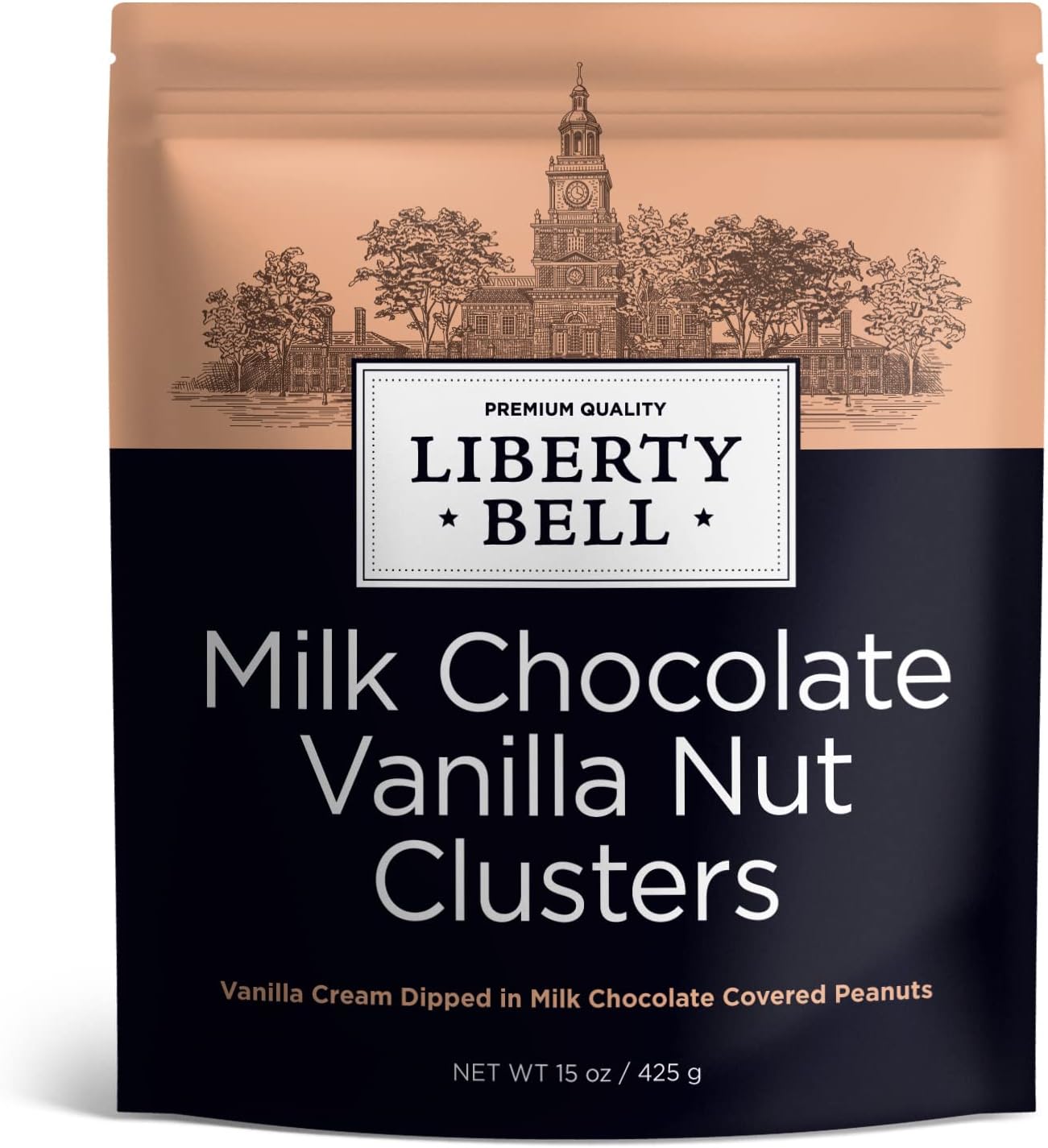 Liberty Bell Milk Chocolate Vanilla Nut Clusters Candy, 15