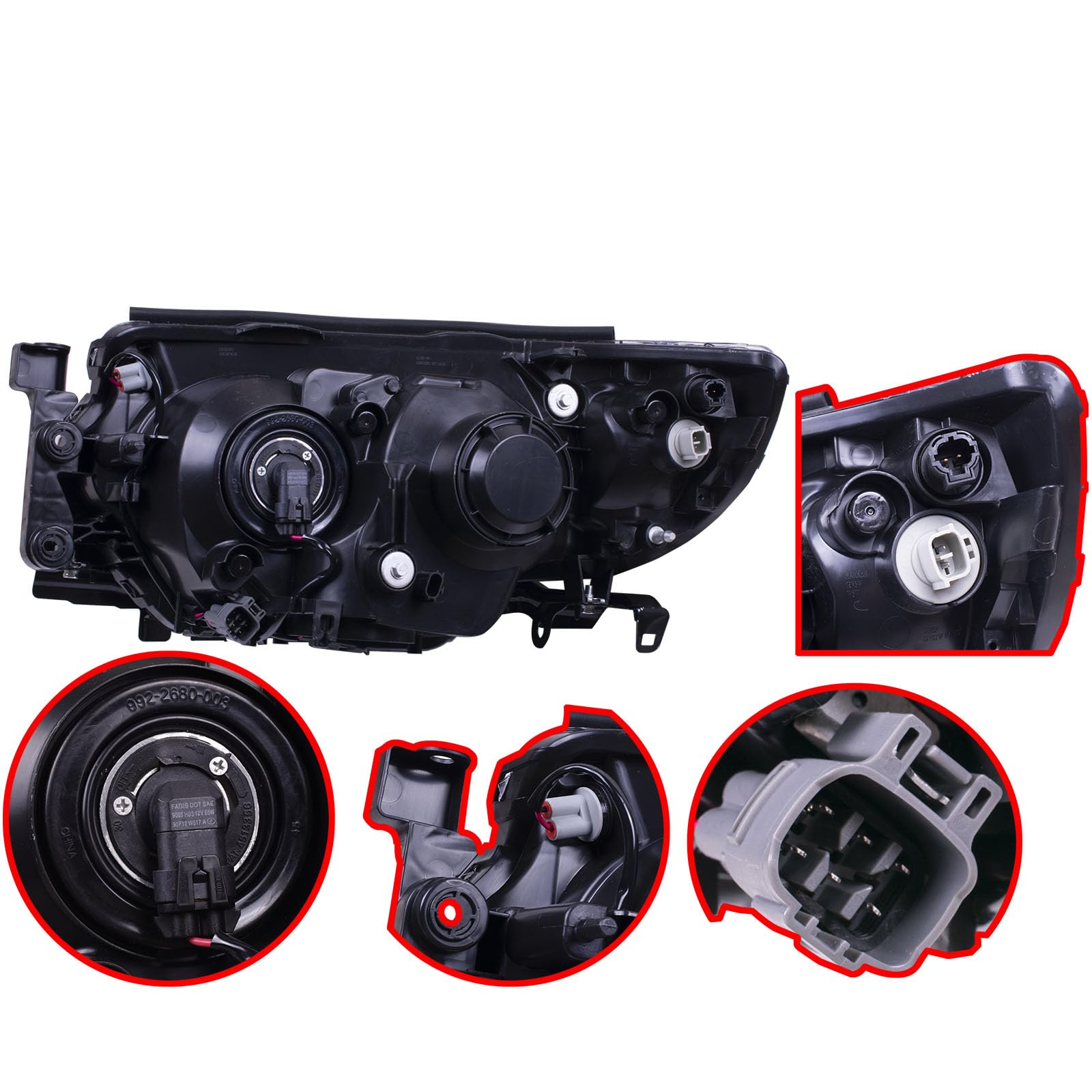 Amazon.com: BestParts Headlight Assembly Chrome Housing