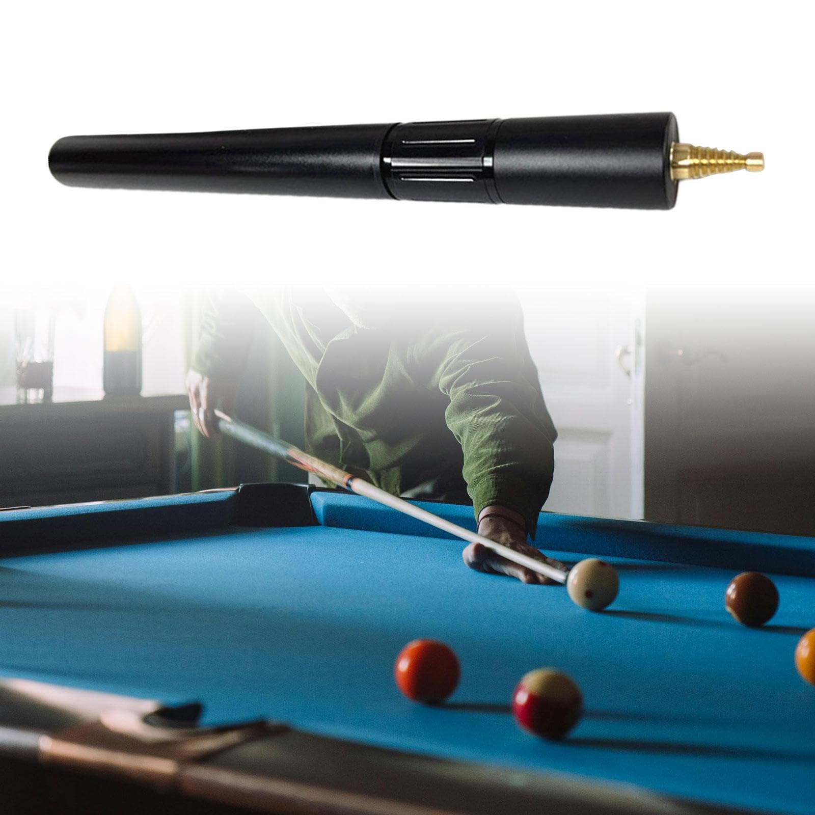 Extensor de Taco de Billar Telescópico de Aluminio Aleación Adaptador Universal para Billares Accesorio de Mango Cómodo Adecuado para Jugadores de Bil