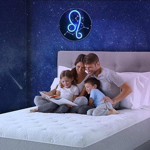 Miniatura 6 de Leo - Letrero de neón del horóscopo del zodiaco para decoración de pared, luces de neón de constelación alimentadas por USB, para habitación de