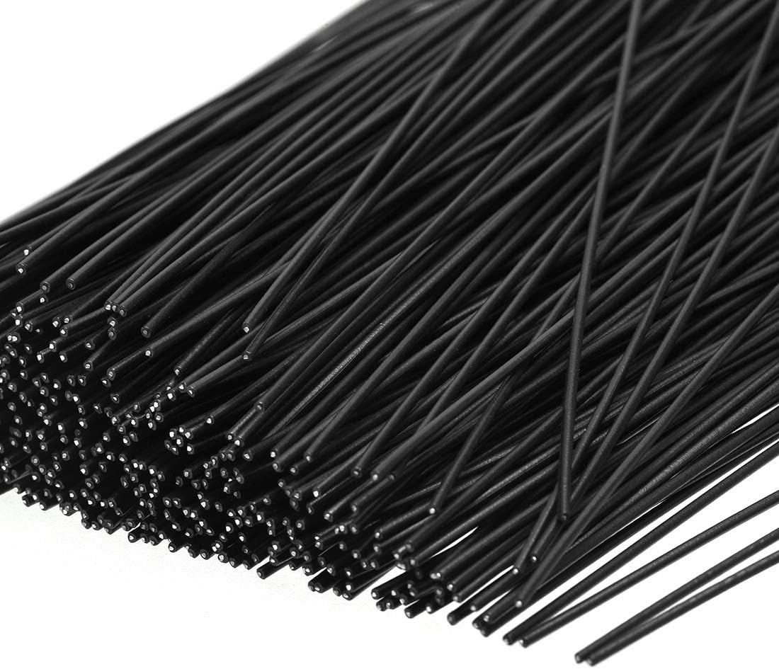 uxcell Metallic Twist Ties 120mmx1mm Plastic Black Cable Cord Ties 500pcs