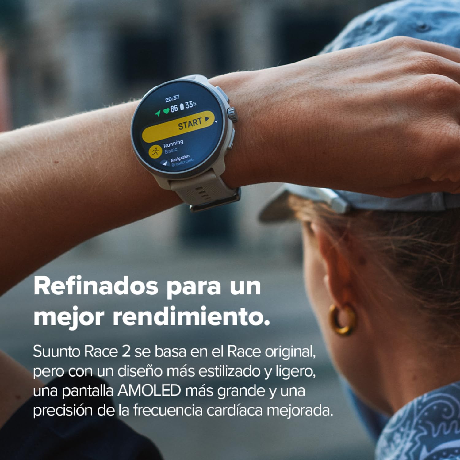 Suunto Race 2 Reloj Deportivo GPS, Pantalla AMOLED 1.5” con 115+ Modos | Navegación mejorada, 18 días de duración de la batería, GNSS de doble banda, mapas sin conexión, entrenamiento avanzado