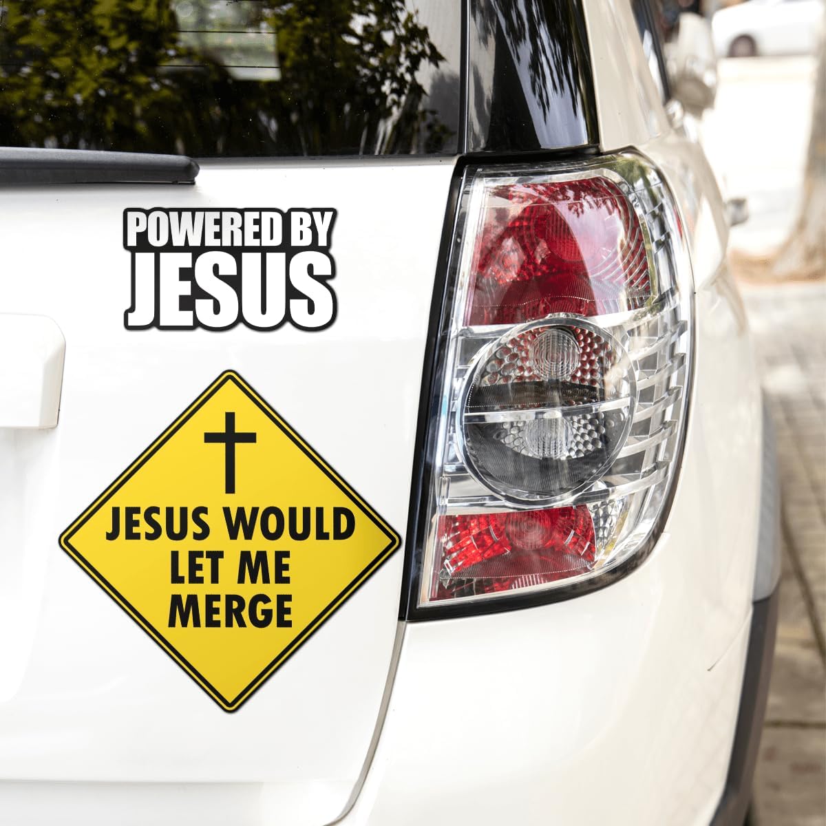 Pack 11 Pcs Christian Jesus I Saw That Sticker for Cars Vehicles Trucks Laptops Cute Funny Sayings Bumper Stickers Reusable Removable Vinyl Wall Decals Car Exterior Accessories image 5