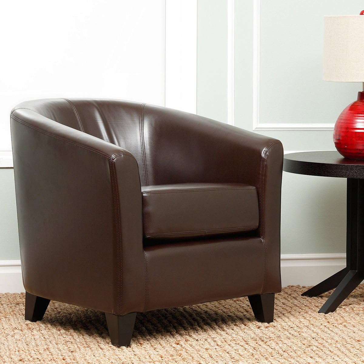 Metro Shop Abbyson Living Montecito Dark Brown Leather Armchair