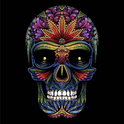 Miniatura 3 de Crystal Art Cuaderno de pintura de diamantes, kit de cuaderno de calavera, crea una cubierta brillante para cuaderno con cristales, para edades de 8