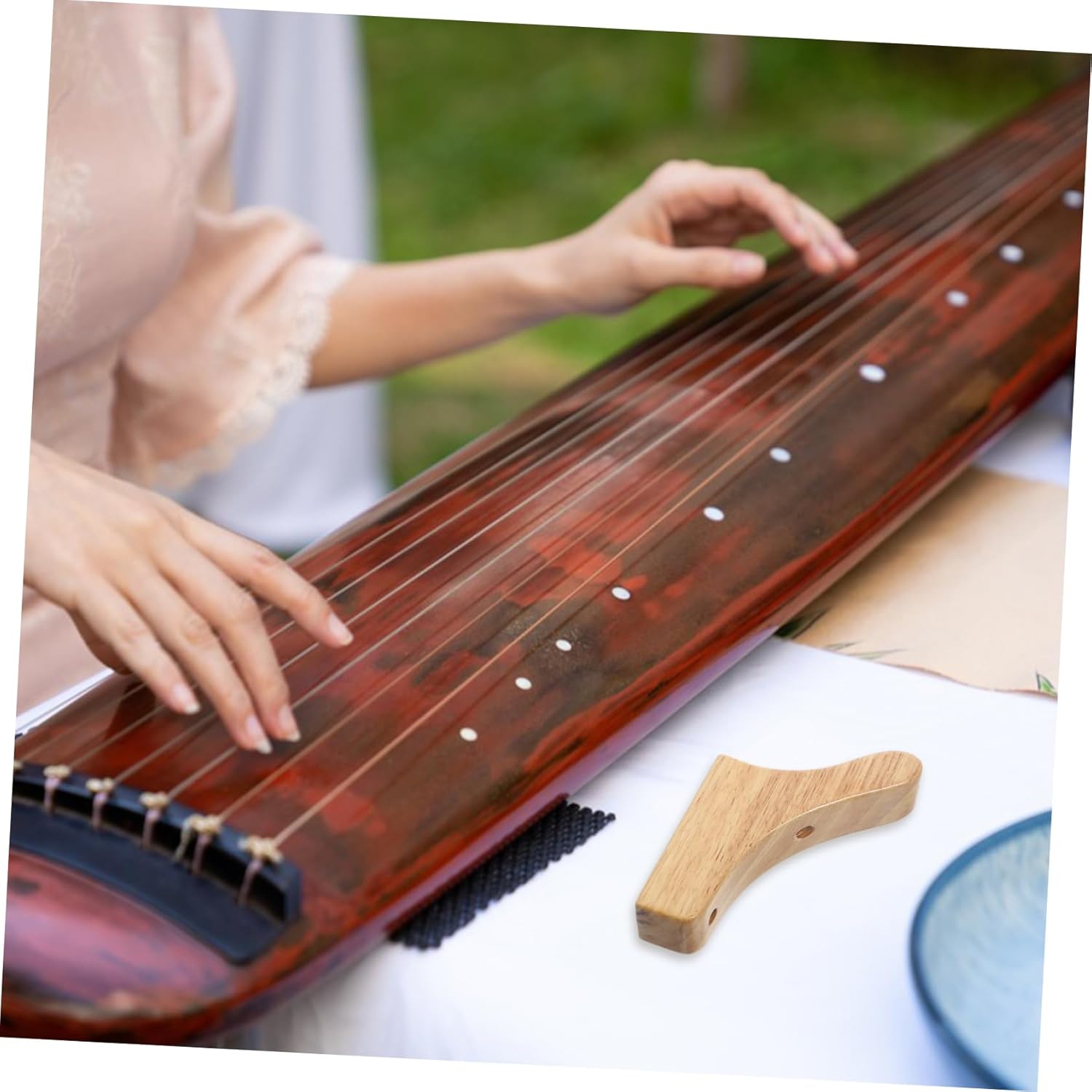 HANABASS Solid Wood Guzheng Wall Hanger Wall-mounted Display Stand Sturdy Branch Design Space-saving Holder