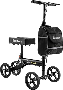 BlessReach Knee Scooter for Adults for Foot Injuries, 8 Rubber Wheels