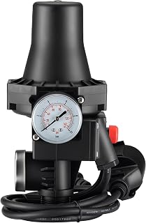 Wiltec Druckschalter mit Kabel SKD-3 230V bis 10 bar, Druckwächter mit Trockenlaufschutz für Hauswasserwerke und Pumpen, zuverlässige Pumpensteuerung