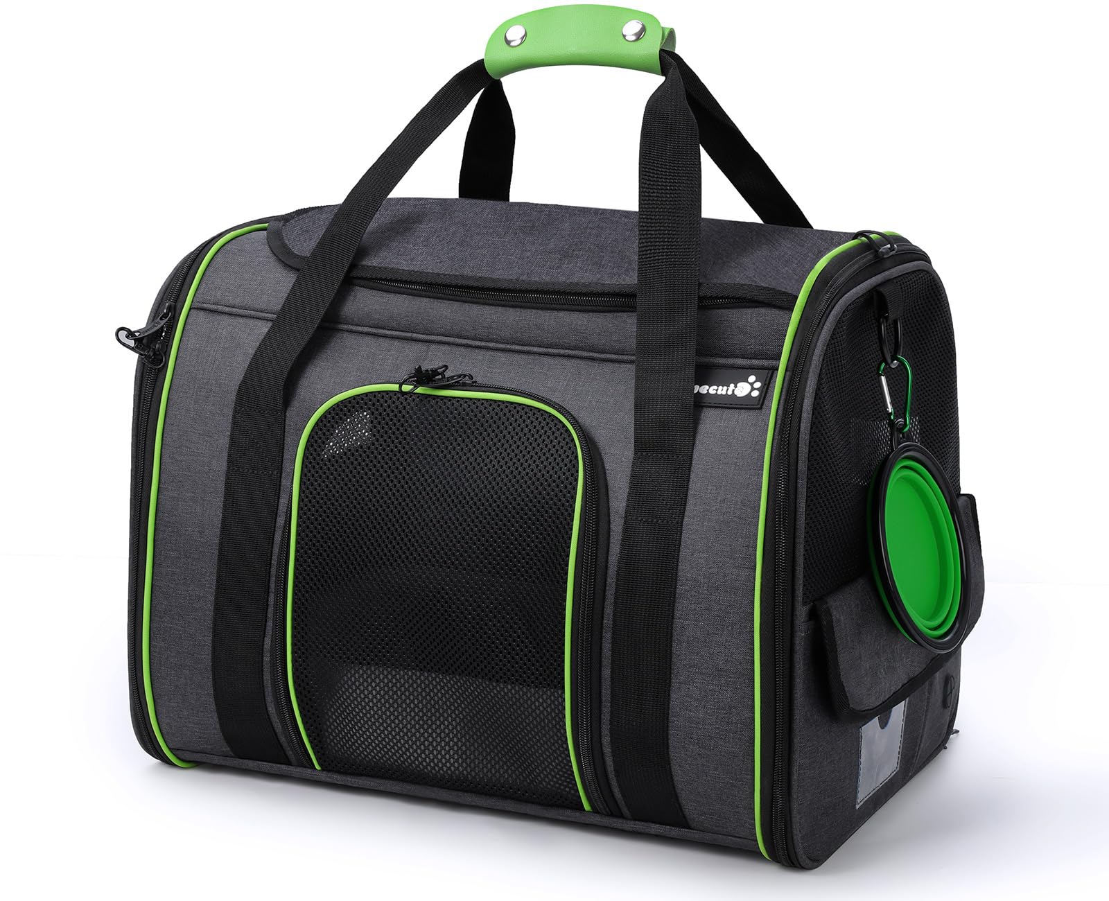 Pecute Trasportino per Gatto, Borsa per Gatti, Trasportino per Cani,Borsa da Viaggio Portatile per Cani, Tessuto a Maglia Traspirante, Adatto per Viaggi Lunghi e Brevi