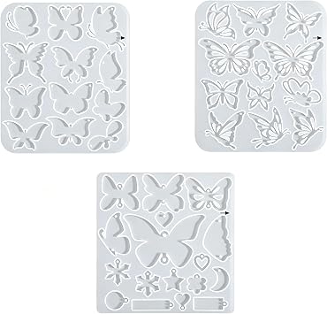 Shimmeroo 3Pcs Butterfly Resin Jewelry Molds