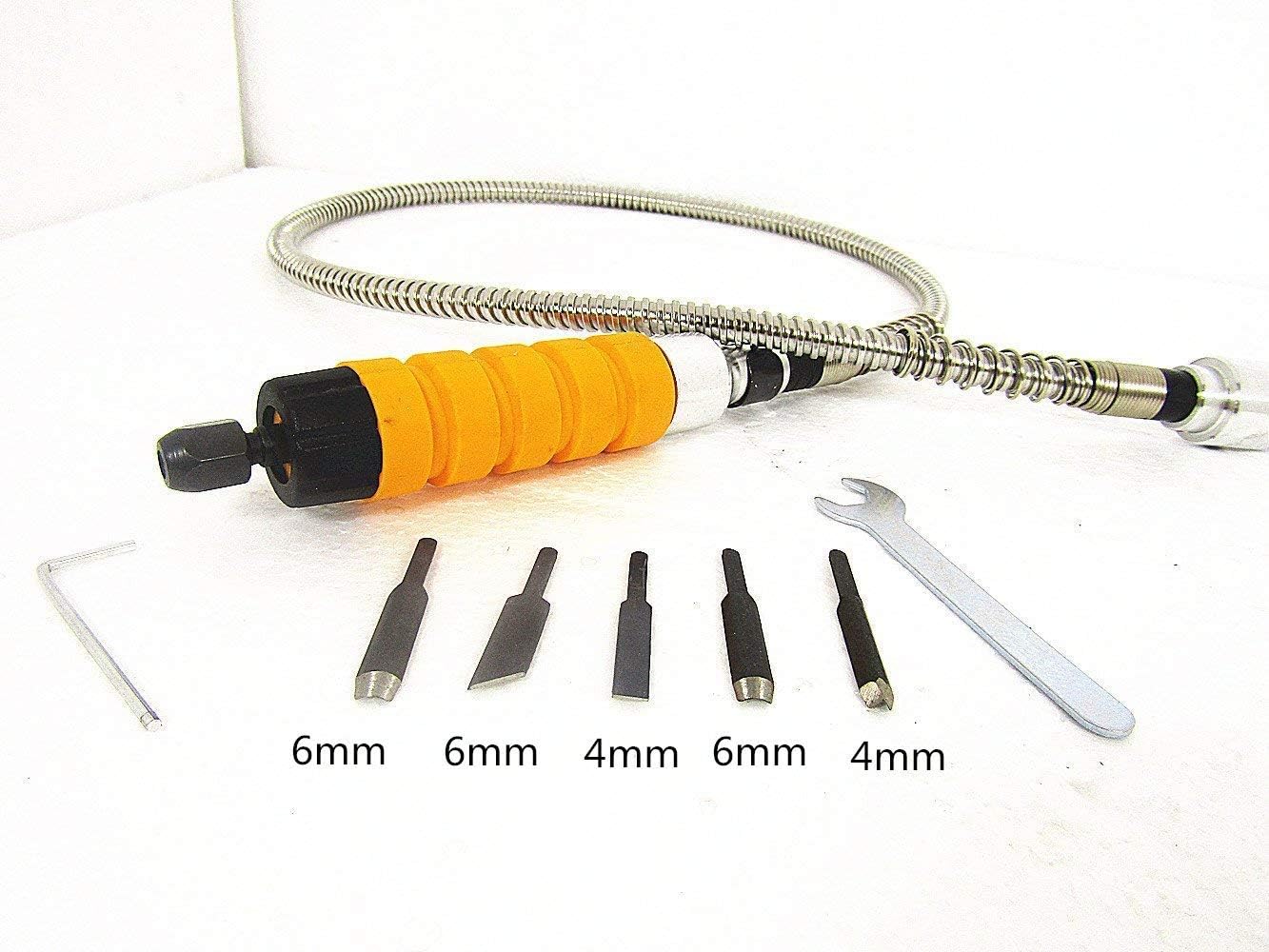 YJINGRUI Electric Chisel Carving Tool Wood Carving Machine Woodworking Chisel Host +Chisel + shaft (110V)