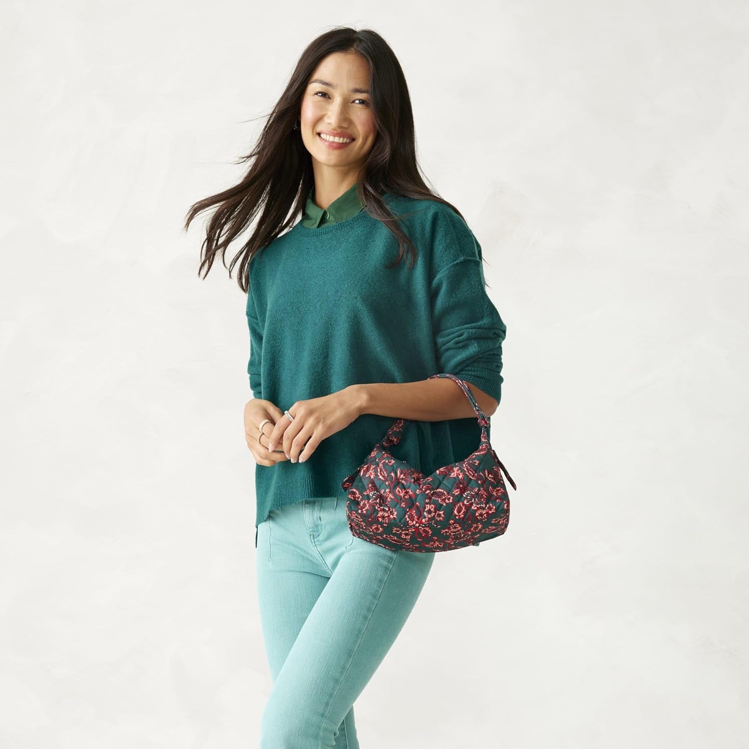 womens Premium Cotton Roxbury Crescent Shoulder Bag - Image 4