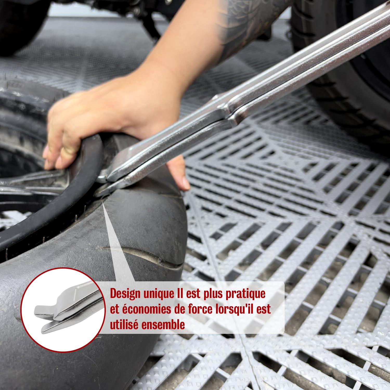 Ensemble d'outils de Levier Démonte-pneus Outils de réparation | pour Trottinette Vélo, Moto, Voiture, Scooter,Métal Acier Levier des Pneus