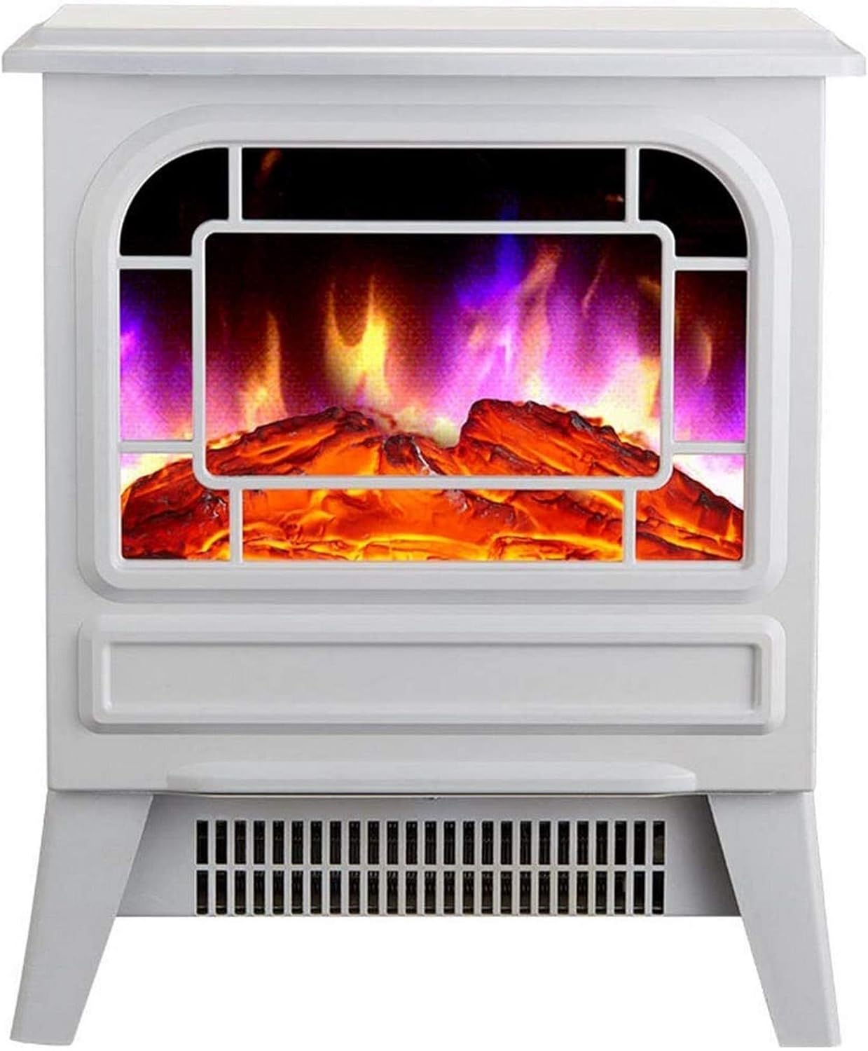 Fireplace Electric Thing Electric fireplaces Portable Electric Wood Burning Stove with fire Flame Effect for Home or Office Black