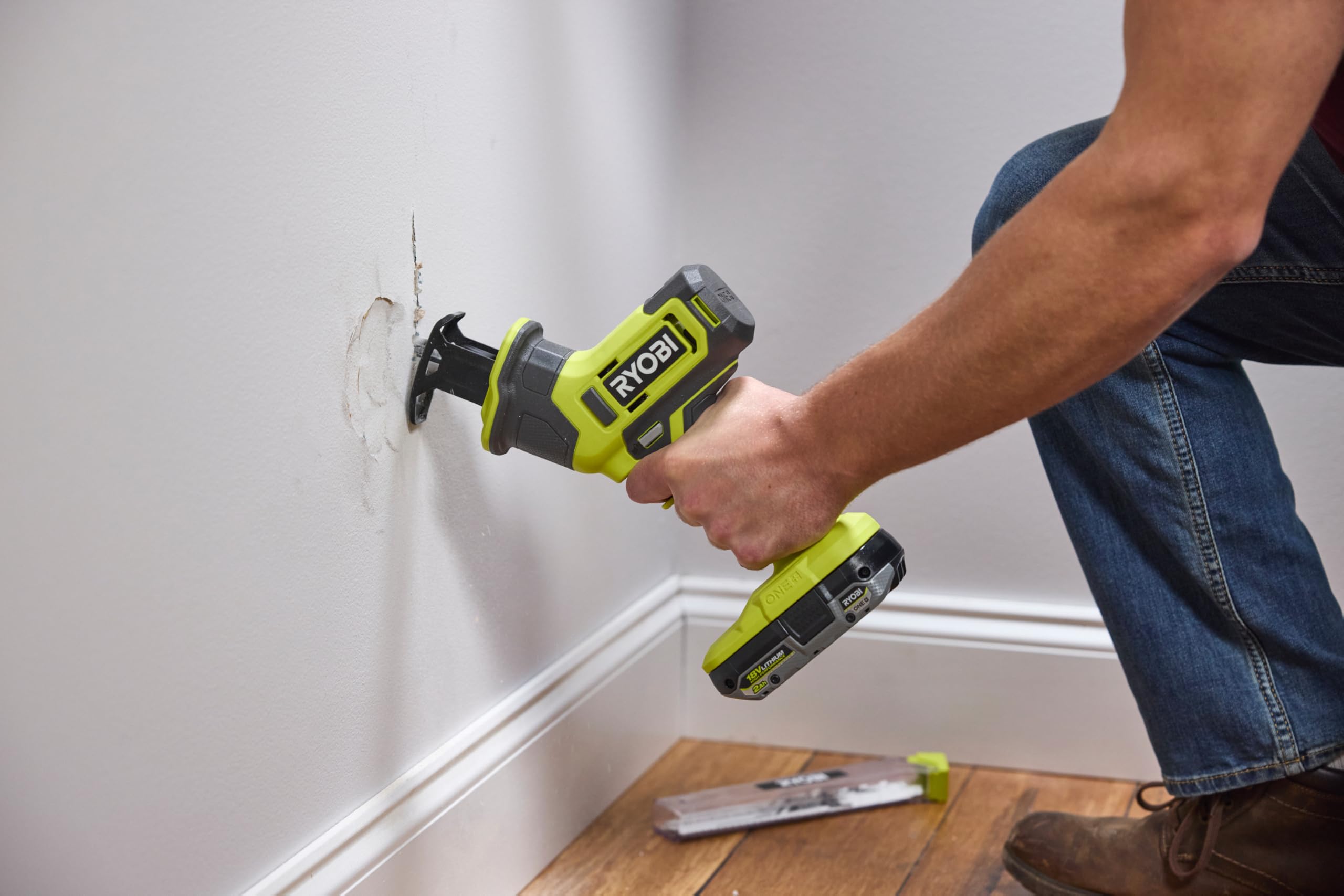 Ryobi Sega a Gattuccio Compatta a Batteria 18V ONE+, Utilizzo One-Handed, Corsa Lama 16 mm, 3000 corse/min, Senza Batteria e Caricatore, R18RSC-0