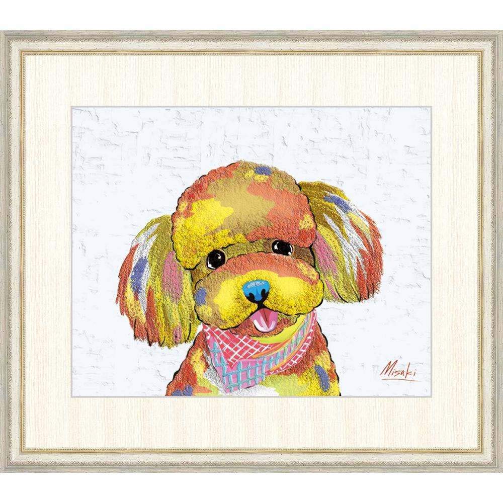 Amazon | 山口美咲 トイプードル F8号 高精彩工芸画 手彩補色 複製画