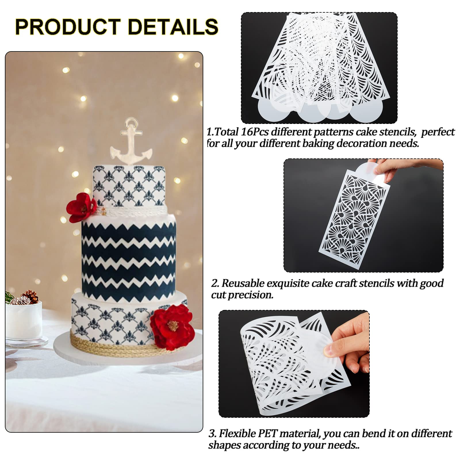 Amazon.co.jp: DI QIU REN ケーキデコレーションステンシル