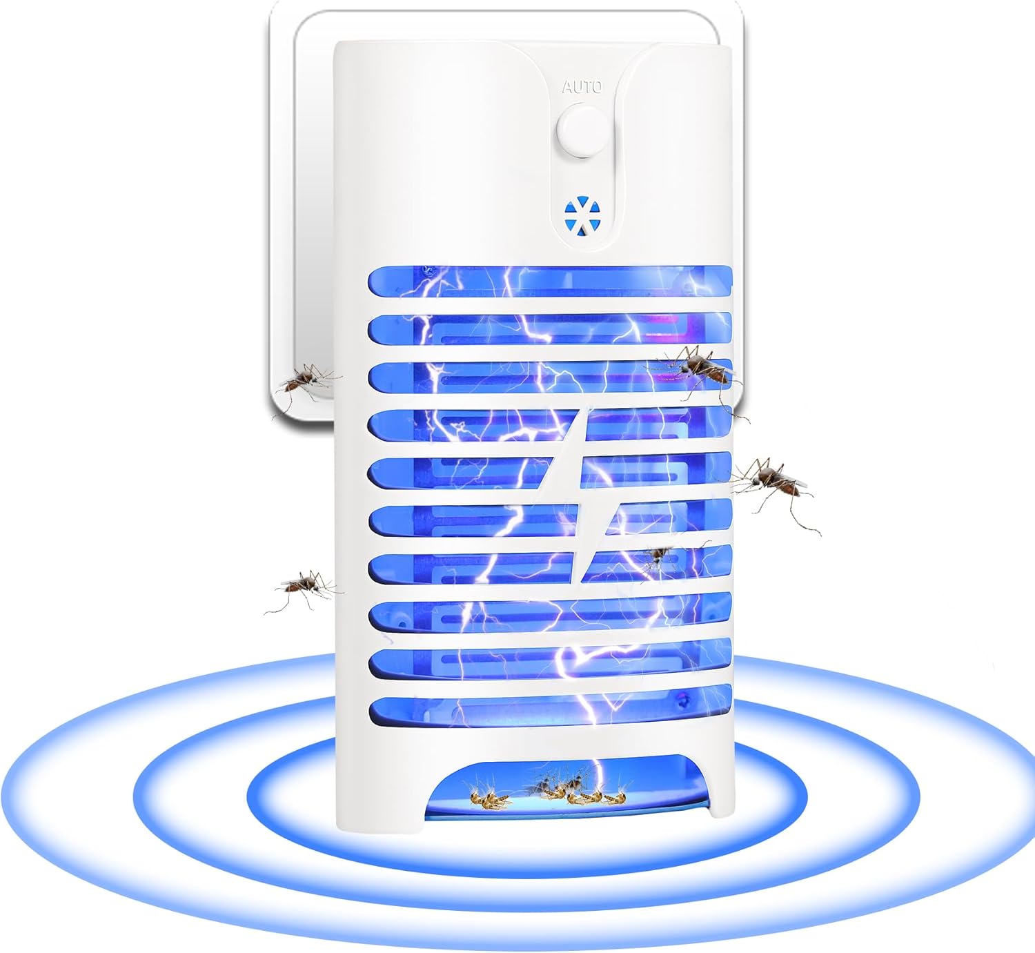 Bug Zapper Indoor Plug in, Electric Mosquito Zapper Indoor, UV Blue Bug Light