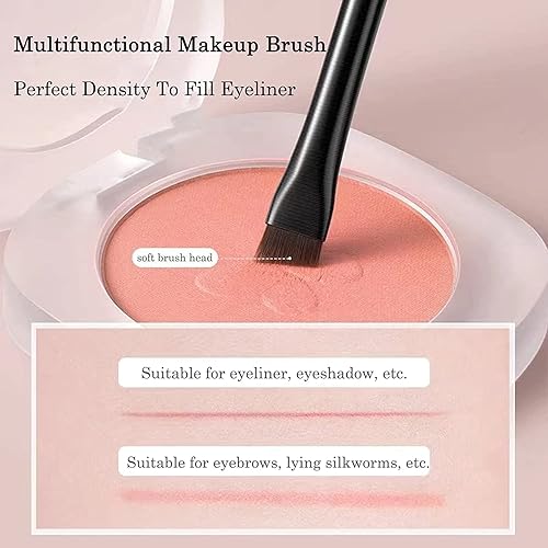 Miniatura 5 de Raffaello - Juego de 3 brochas de maquillaje ultrafinas para cejas de precisión en ángulo, cerdas sintéticas libres de crueldad animal, sombra de