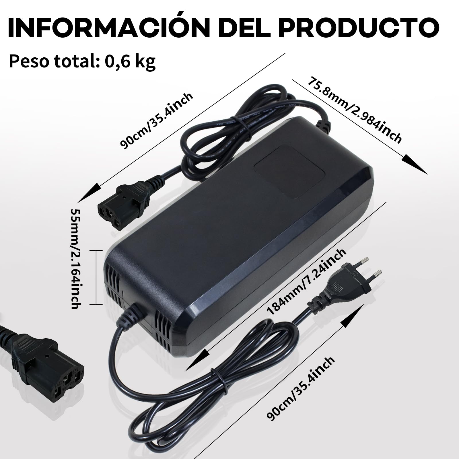 Caricabatterie al piombo acido da 58 V e 4 A per 48 V con display a LED per visualizzare la tensione di carica in tempo reale
