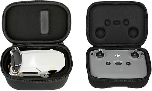 Rantow Mavic Mini 2 Drone Caja de almacenamiento + funda para control remoto, bolsa de transporte rígida compatible con DJI Mavic Mini 2 Drone con