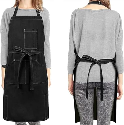 Miniatura 3 de Delantales artísticos para pintar cerámica, delantales de cocina para hombre y mujer, delantales de cocina para cocina, restaurante, barbacoa