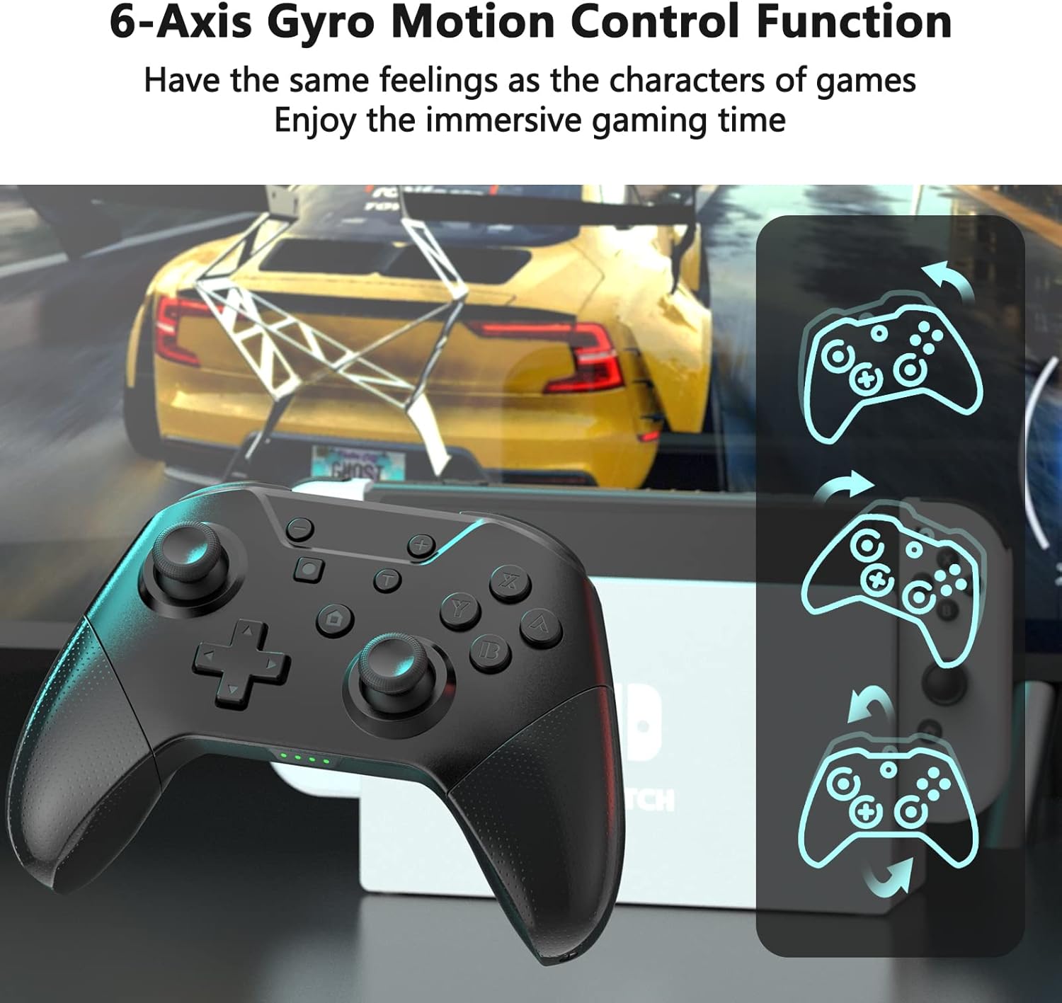🛒 Flаѕh Sаlе YCCTEAM Wireless Pro Controller Compatible with Switch/Switch OLED, Remote Gamepad with Adjustable Dual Vibration &Turbo, Gryo Axis, Joystick Controller Newest Version Support X-Input Mode Hоt Dеаlѕ YCCTEAM Wireless Pro Controller Compatible with Switch/Switch OLED, Remote Gamepad with Adjustable Dual Vibration &Turbo, Gryo Axis, Joystick Controller Newest Version Support X-Input Mode