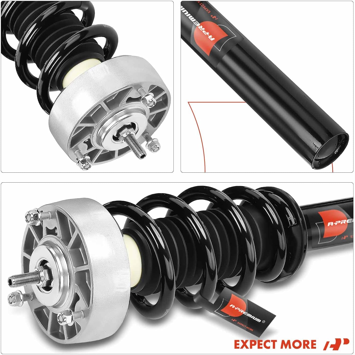 A-Premium Front Pair (2) Complete Strut and Coil Spring Assembly Compatible with BMW F15 Series X5 2014-2018, F16 Series X6 2015-2019, AWD, Driver and Passenger Side