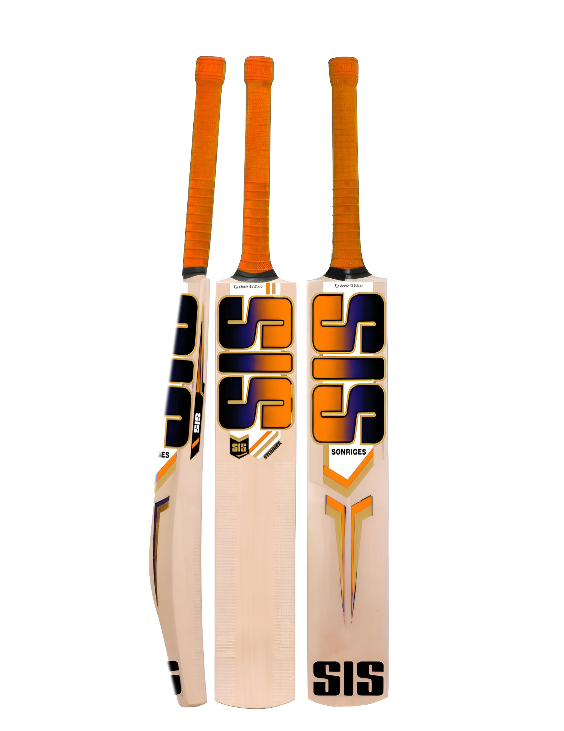 SIS Cricket Bat, Size 6, Orange and Black Design-image-4